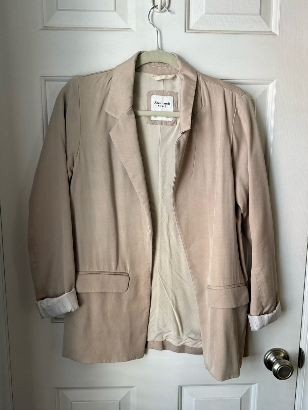 Abercrombie & Fitch Light Beige Women's Blazer Jacket